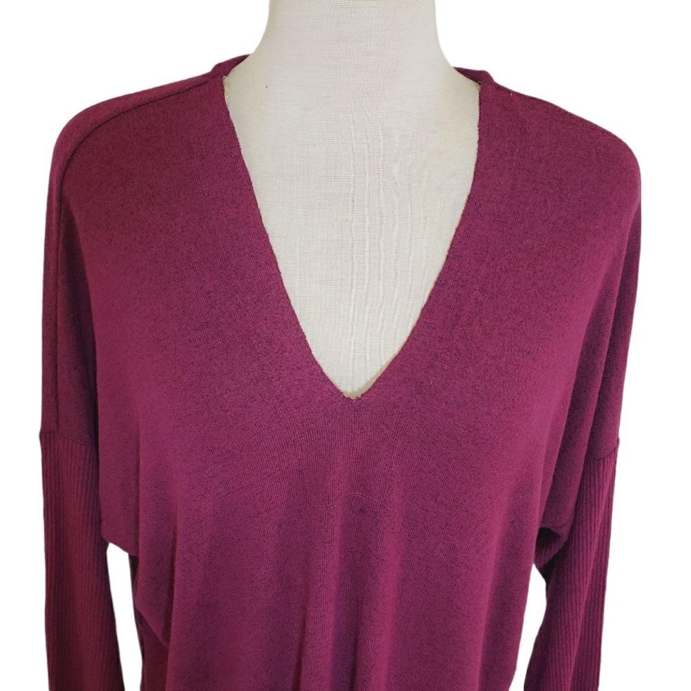 Style & Co 2XL Fuchsia Pullover Sweater V-Neck Drop Shoulder Long Sleeve NWT